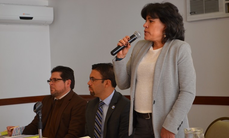3. La presidenta del TSE, Katia Uriona, y el presidente del CNE Ecuador, Juan Pablo Pozo, en la inauguración del taller.