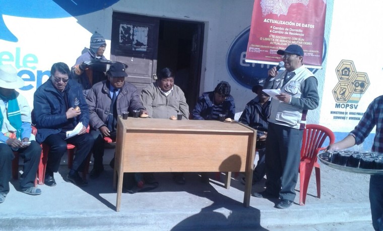 1. Oruro, Uru Chipaya. Inauguración del registro en el padrón electoral.