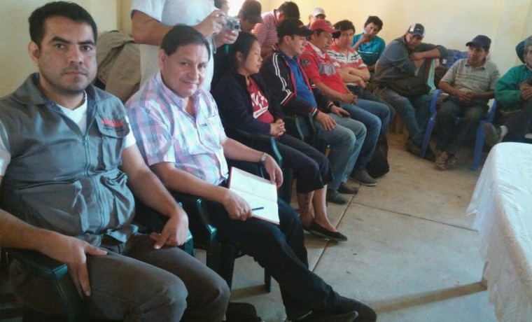 3. El Pdte. del TED Santa Cruz, Eulogio Núñez, durante la reunión  del OEP en la zona del Alto Isoso, en Charagua.