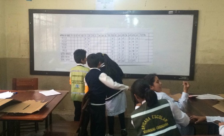 Elección en la unidad educativa Valle Hermoso. 4