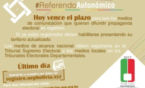 Este jueves vence el plazo para el registro de medios de comunicación y de organizaciones para difundir propaganda en el Referendo Autonómico