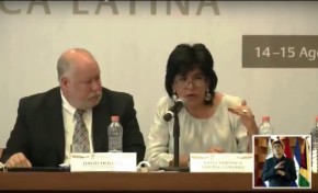 Conferencia sobre la Integridad Electoral en América Latina. Presidenta del TSE resalta el avance de la democracia paritaria e intercultural en Bolivia