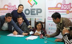 Tarija: instalarán 27 puntos fijos de empadronamiento para las elecciones judiciales