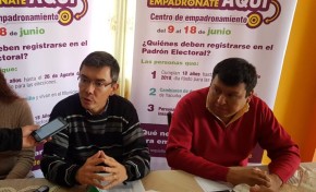 Tarija: convocan a la población de Yacuiba a empadronarse para ejercer su derecho a participar