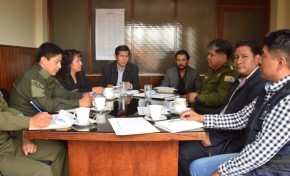 El TED Cochabamba y la Policía Nacional coordinan el plan de seguridad para el Referendo Autonómico en Mizque