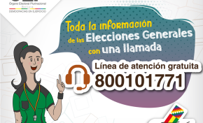 El TSE habilita la línea gratuita 800-101771 para atender las consultas de la ciudadanía sobre las Elecciones Generales