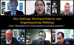 El Sexto Diálogo Multipartidario se enfoca en la sociedad civil, la crisis sanitaria y el proceso electoral