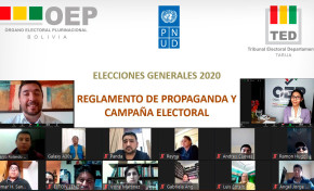 El TED Tarija difunde el Reglamento de propaganda y campaña electoral en taller virtual con más de 70 periodistas