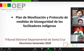 El TED Santa Cruz informa a los pueblos indígenas qué medidas de seguridad sanitaria se aplicarán en las elecciones