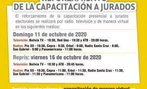 El sorteo de jurados electorales se realiza el 18 de septiembre, a un mes de la jornada de sufragio