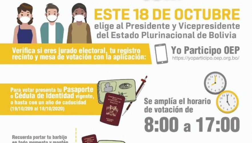 Residentes bolivianos en Buenos Aires votarán en 78 recintos electorales