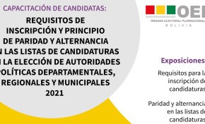 TSE capacita a candidatas sobre requisitos de inscripción y paridad en las listas de candidaturas