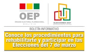 Conoce los procedimientos para rehabilitarte y participar en las Elecciones del 7 de marzo