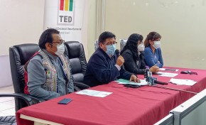 El presidente del TED Potosí presenta los resultados oficiales del cómputo departamental