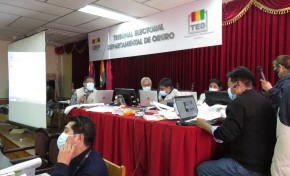 Concluye el cómputo de actas de votación del municipio de Oruro