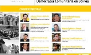 El 30 de abril exponen los avances y aportes de la democracia comunitaria boliviana en una conferencia internacional