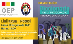 El TSE presentará el Diccionario de la democracia intercultural en Bolivia en Llallagua, Potosí y Sucre