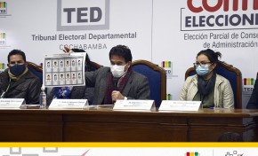 TED Cochabamba sortea la ubicación de candidatas y candidatos en la papeleta de sufragio para la elección de Comteco
