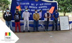 TED Santa Cruz supervisa la primera elección del Subalcalde del Distrito Municipal Indígena Guaraní 16 de Marzo
