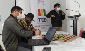 El TED Oruro y la GAIOC Salinas trazan una agenda de trabajo para impulsar la democracia comunitaria