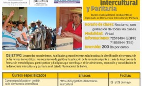 TSE y EGPP inician curso especializado en Gestión de la Democracia Intercultural