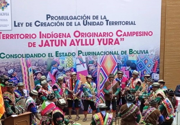 La AIOC Jatun Ayllu Yura avanza a su autonomía al promulgarse la ley de creación de su unidad territorial