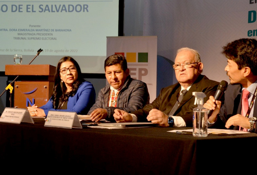 Autoridades de organismos electorales de Bolivia, El Salvador y Paraguay  plantean como reto la consolidación institucional