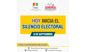 TED Cochabamba: rige el silencio electoral para las elecciones de Comteco 2022