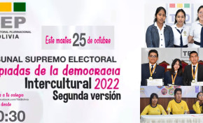 Estudiantes de Tarija, Cochabamba y Santa Cruz compiten este martes por el primer lugar en las Olimpiadas de la Democracia Intercultural 2022