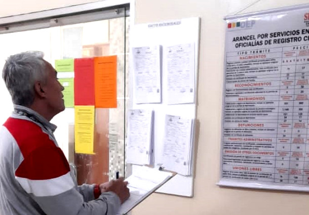 Personal del Serecí Cochabamba inspecciona oficialías de registro civil del departamento
