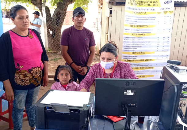 Serecí Tarija brinda servicios registrales en los municipios de San Lorenzo y Villa Montes