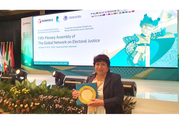 Quinta Asamblea Plenaria de la Red Mundial de Justicia Electoral premia al TSE por su trabajo en igualdad de género
