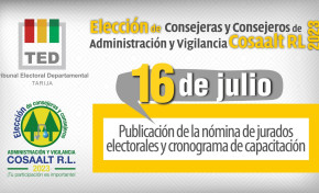 TED Tarija publica la nómina de 42 jurados electorales para las elecciones de Cosaalt