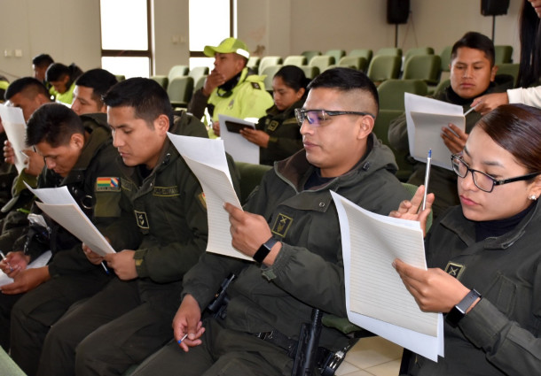 TED Tarija capacita a policías sobre la cadena de custodia rumbo a las elecciones del 13 de agosto