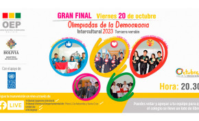 La final de las Olimpiadas de la Democracia Intercultural se realizará este viernes desde las 20.30 con los equipos de Potosí, Cochabamba y Santa Cruz