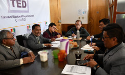 El TED Oruro coordina con directores y estudiantes las elecciones de gobiernos estudiantiles 2024
