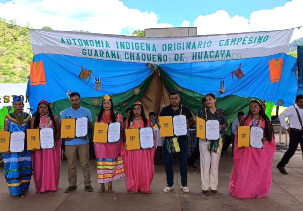 El TED Chuquisaca entrega credenciales a autoridades indígenas del GAIOC Huacaya