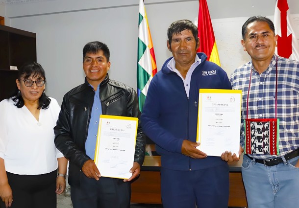 TED Chuquisaca entregó credenciales a concejales del municipio de San Lucas