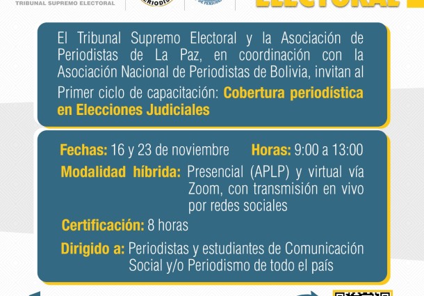 El TSE y la Asociación de Periodistas abren un ciclo de capacitación para periodistas