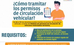 TED Santa Cruz recibirá solicitudes de permiso de circulación vehicular hasta el 11 de diciembre