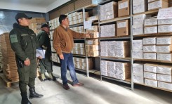 Elecciones Generales 2025: el 60 % del material electoral llega al TED La Paz bajo custodia policial
