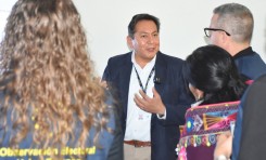 Misión de Observación Electoral de la Unión Europea visita el centro de operaciones del Sirepre
