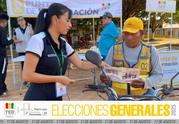 TED Pando informa a la ciudadanía del área rural sobre las Elecciones Generales 2025