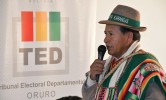 Autoridades municipales y originarias respaldan al TED Oruro en la organización de las Elecciones Generales 2025