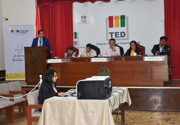 TED Tarija concluye el cómputo departamental y proclama resultados de la segunda vuelta electoral