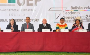 Discurso del presidente interino del Tribunal Supremo Electoral, Oscar Hassenteufel Salazar