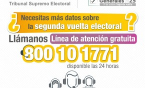 Segunda vuelta: TSE habilita línea gratuita 24/7 para atender consultas en idiomas originarios
