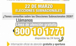 Habilitan línea gratuita de información ciudadana para las Elecciones Subnacionales