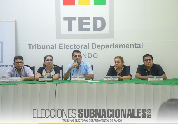 Elecciones Subnacionales 2026: Tribunal Electoral Departamental de Pando sortea 2.388 juradas y jurados electorales