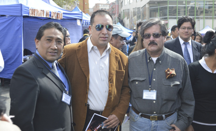 Presidente del TED de La Paz, Marcelo Valdez Alarcón – Rector de la UMSA, Waldo Albarracín